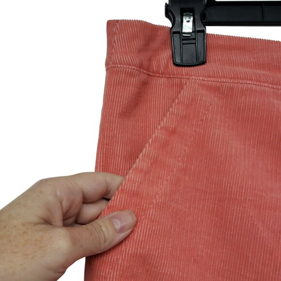 Prairie Underground Salmon Pink Corduroy Pants Womens L Large Side Zipper - Picture 4 of 9